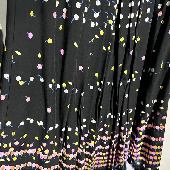 $128 FREE PEOPLE BLACK PRINTED LONG SLEEVE CORYN MINI DRESS Sz 4  :W07: - Picture 5 of 14
